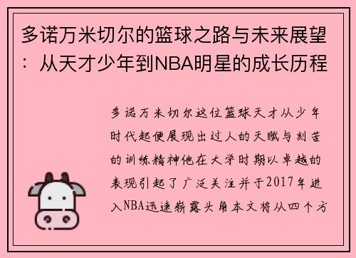 多诺万米切尔的篮球之路与未来展望：从天才少年到NBA明星的成长历程